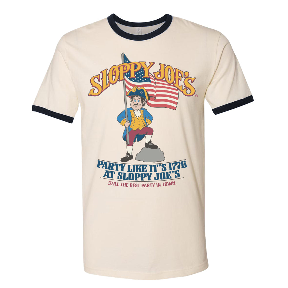 Sloppy Joe's 250th Jose Patriot Ringer Tee – Natural/Navy