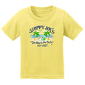Baby New To Party tee in butter yellow, Sloppy Joe's Bar Key West infant shirt