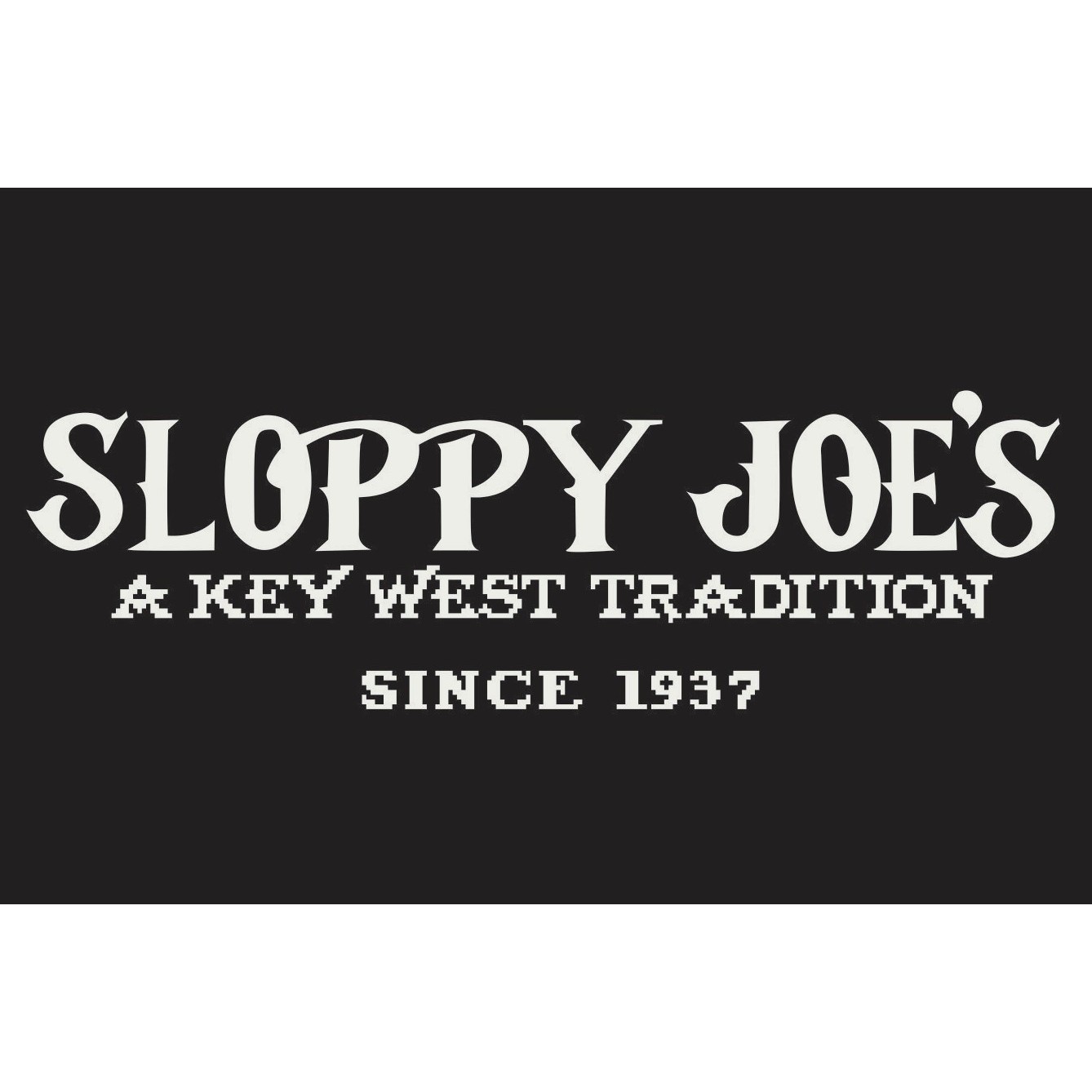 Sloppy Joe's woven bar towel black, 16x19 inches — iconic bar logo woven in, the perfect Key West home bar essential