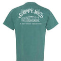 Building logo Comfort Colors emerald t-shirt back view, Sloppy Joe's Key West garment-dyed tee