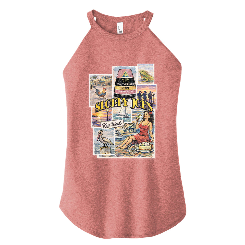 Ladies Collage Tank – Blush