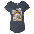 Ladies Collage Tee – Navy