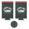 Black neoprene slim can coolie, Sloppy Joe's Bar Key West logo, fits slim cans