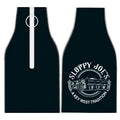 Sloppy Joe's bottle zip coolie in black, neoprene zip sleeve for bottles Key West