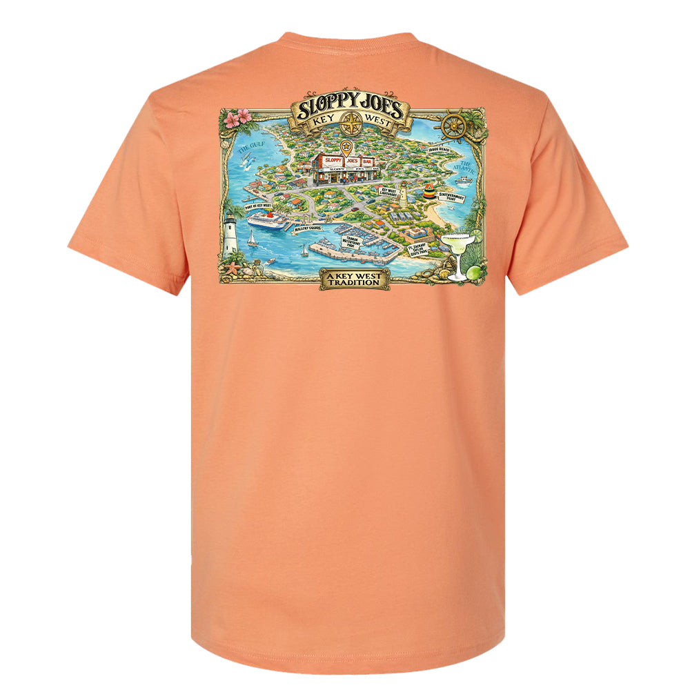 Sloppy Joe's Key West Map Tee – Sunset