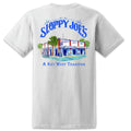 Men's watercolor building t-shirt, Sloppy Joe's Bar Key West — vibrant watercolor graphic on soft cotton