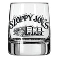 Sloppy Joe's Old Fashion rocks glass with Key West bar logo, heavy whiskey glass souvenir
