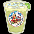 Rita Cup vinyl sticker 3.5 inch, Sloppy Joe's Key West — bold Rita character raising a tropical cup, durable UV-resistant decal