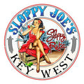 12-inch round metal sign Sloppy Rita logo, Sloppy Joe's Key West — full-color, ready to hang, home bar wall decor