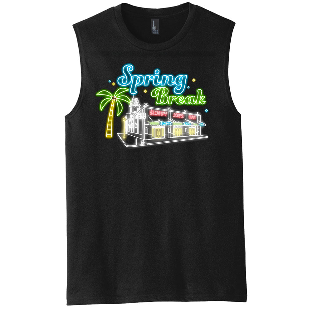 Sloppy Joe's Men's Neon Spring Break Muscle Tank
