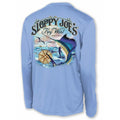 Sailfish long sleeve blue performance shirt back, Sloppy Joe's Bar Key West