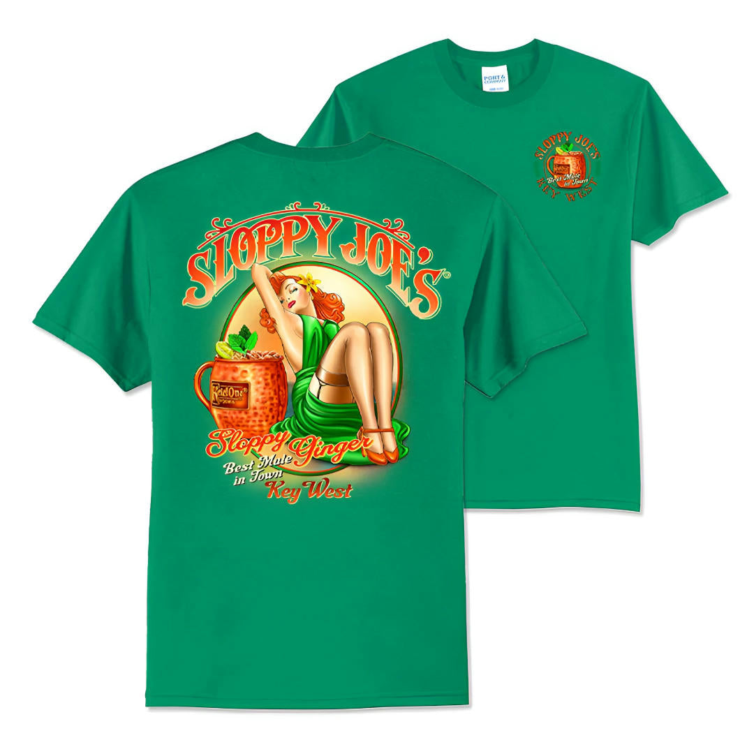 Sloppy Ginger Kelly Green T-shirt