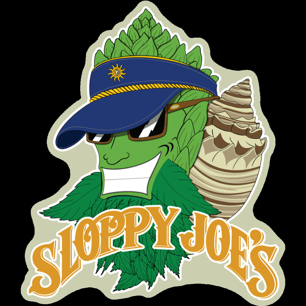 Sloppy Hoppy IPA vinyl sticker 3.5 inch, Sloppy Joe's Bar Key West craft beer decal