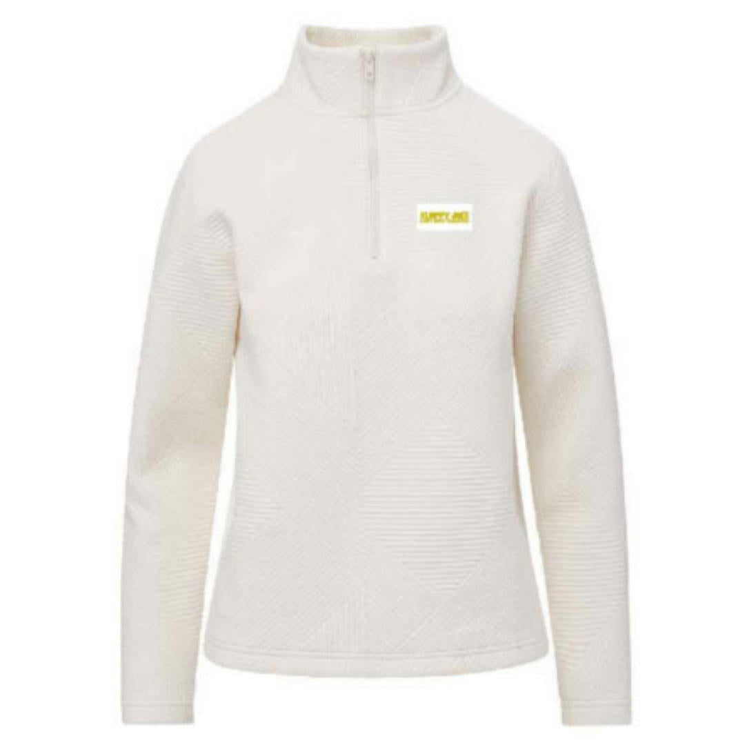 Ladies geo-texture quarter-zip pullover, Sloppy Joe's Bar Key West ladies sweatshirt