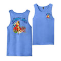 Sloppy Rita tank top royal blue back view, Sloppy Joe's Bar Key West character graphic