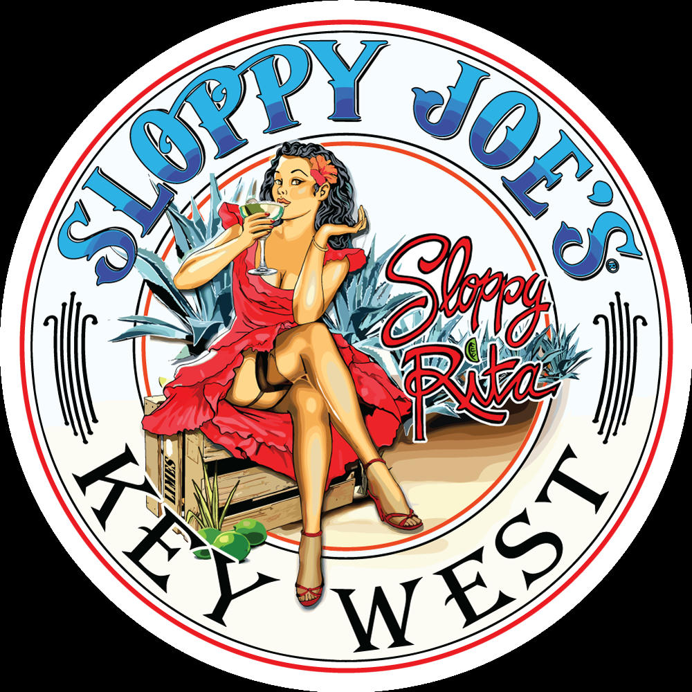 Sloppy Rita vinyl sticker 3.5 inch, Sloppy Joe's Bar character decal Key West