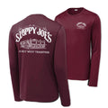 Sport Tek UV long sleeve cardinal back view, Sloppy Joe's Bar Key West sun protection shirt