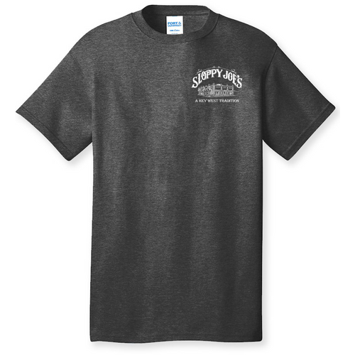 Men's TALL Bar Logo T-Shirt Heather Charcoal | Sloppy Joe's