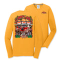 Unisex 2025 holiday gold long-sleeve t-shirt, Sloppy Joe's Bar reindeer design