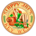 12-inch round metal sign Sloppy Ginger logo, Sloppy Joe's Key West — full-color, ready to hang, bold home bar decor